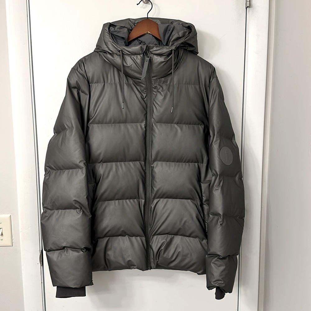 Rains Alta Waterproof Hooded Puffer Jacket